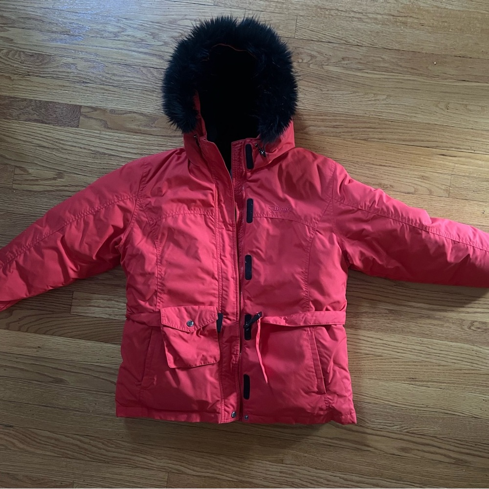 BearUSA Jacket Coat Puffer Ski Winter Down Filled Red girl/teen size XL (14-16y)